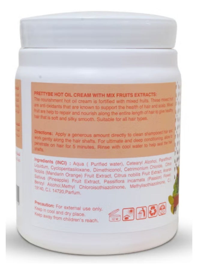 pretty Be Hot Oil Hair Cream With Mixed Fruits Extracts, Suitable For All Hair Types - 1000ml - Image 2